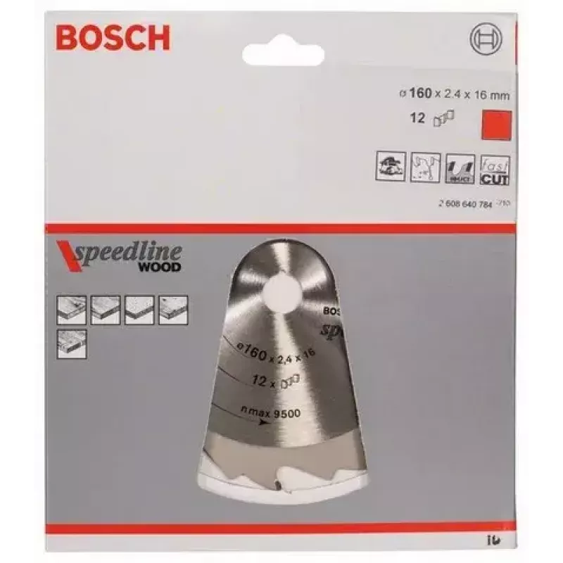 Pjūklo diskas Bosch 2 608 640 784 160 mm medžiui