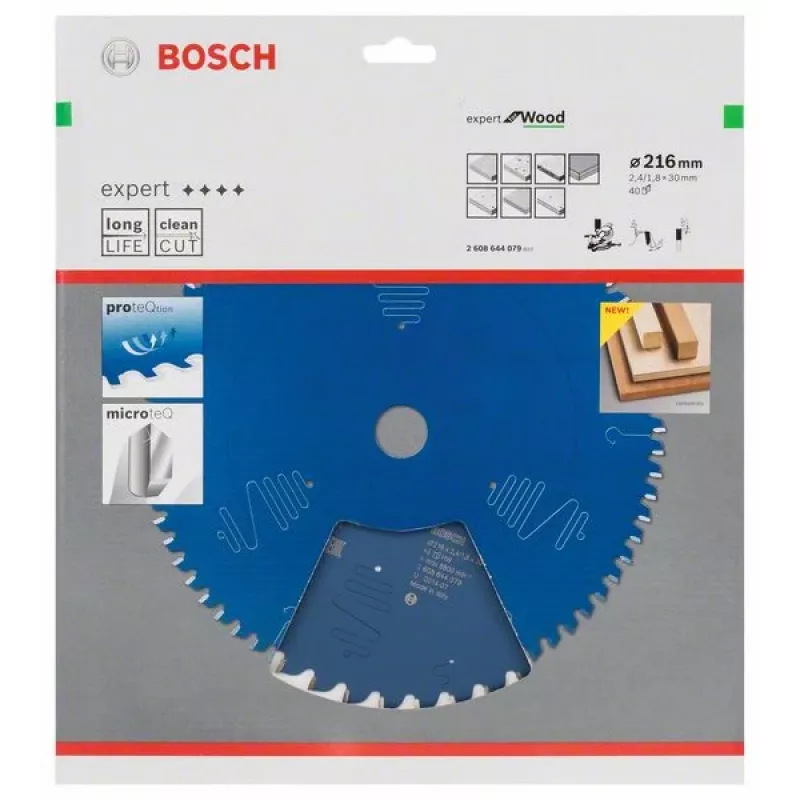 Pjūklo diskas Bosch 2 608 644 079 medžiui pjauti 216 mm