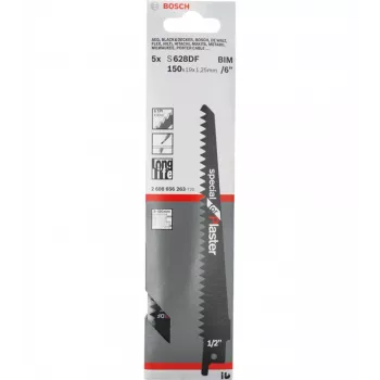 Bosch 2608656263 Pjūklo geležtė sabre pjūklui Bimetal 5 vnt.