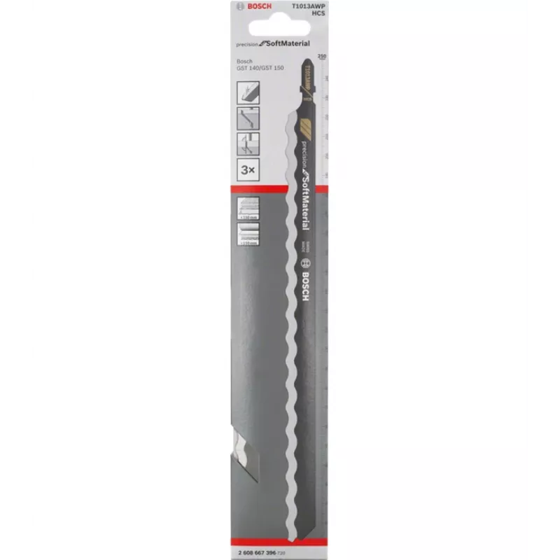 Bosch 2608667396 pjūklo geležtė didelio anglinio plieno (HCS) 3 vnt.