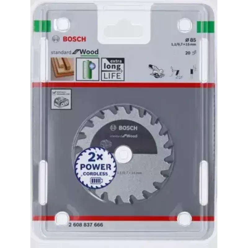 Bosch 2 608 837 666 pjūklo diskas medienai 85 mm 1 vnt.
