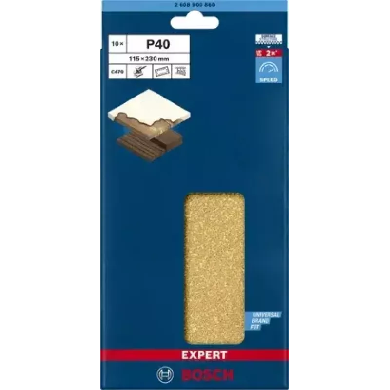 Bosch 2 608 900 860 šlifavimo juostos medienai ir dažytiems paviršiams, EXPERT C470, 10 vnt.