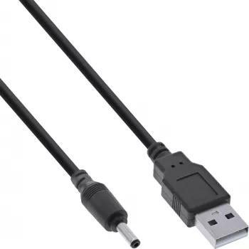 InLine USB DC maitinimo adapterio laidas, USB A kištukas į DC 3,5x1,35 mm, 1 m
