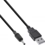 InLine USB DC maitinimo adapterio laidas, USB A kištukas į DC 3,5x1,35 mm, 1 m