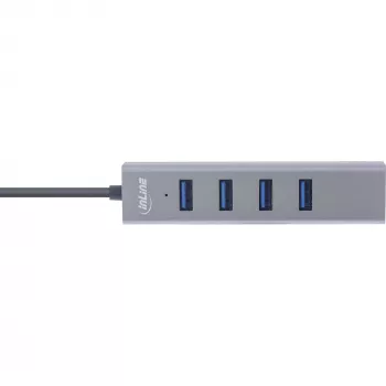 InLine USB-C 3.2 kelių prievadų šakotuvas (4x USB-A 5Gb/s), OTG, aliumininis korpusas