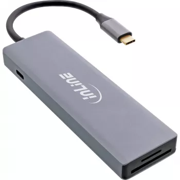 InLine USB 3.2 USB-C Multi Hub (3x USB-A + USB-C) - kortelių skaitytuvas - HDMI - OTG
