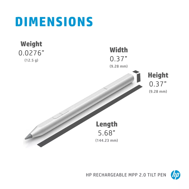 HP Rechargeable MPP 2.0 Tilt Pieštukas (Juodas)