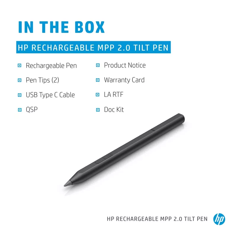 HP Rechargeable MPP 2.0 Tilt Pieštukas (Juodas)