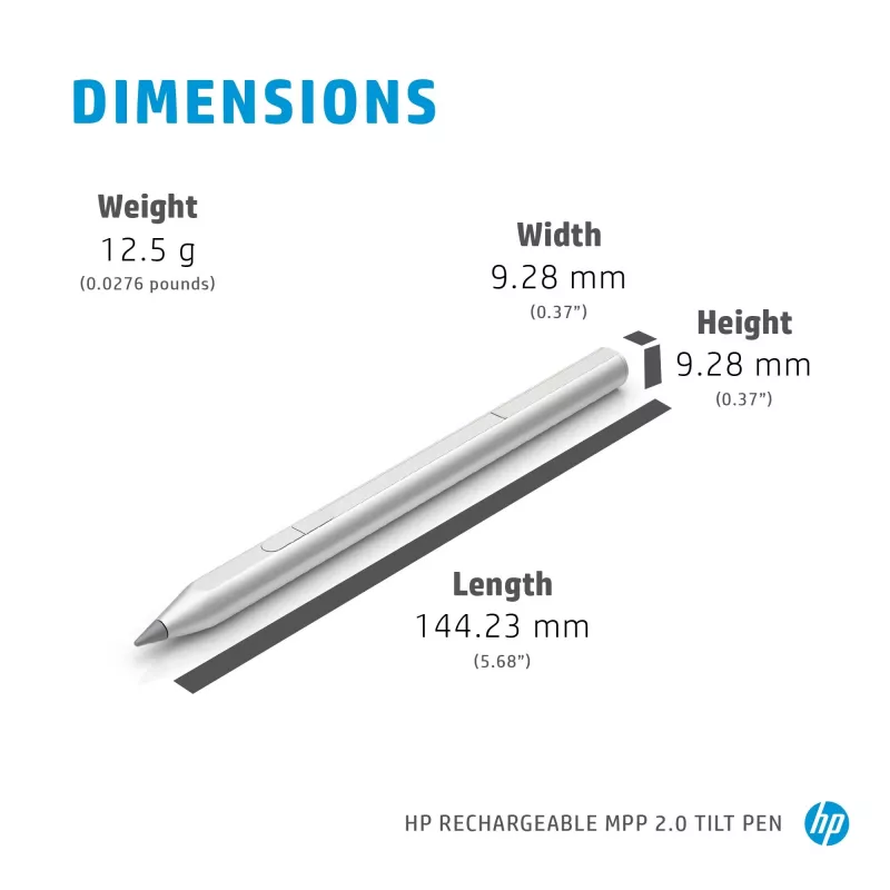 HP Rechargeable MPP 2.0 Tilt Pieštukas (Juodas)