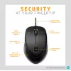 Pelė HP USB Fingerprint Mouse USB Type-A