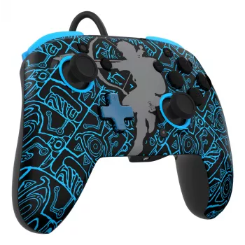 PDP Nintendo Switch Sheikah Shoot REMATCH GLOW valdiklis, žaidimų pultas, Nintendo Switch, Nintendo Switch Lite, Nintendo Switch OLED, D-pad, Home mygtukas, analoginis / skaitmeninis, laidinis, USB