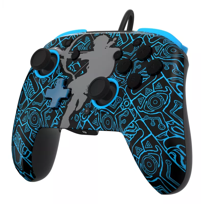 PDP Nintendo Switch Sheikah Shoot REMATCH GLOW valdiklis, žaidimų pultas, Nintendo Switch, Nintendo Switch Lite, Nintendo Switch OLED, D-pad, Home mygtukas, analoginis / skaitmeninis, laidinis, USB