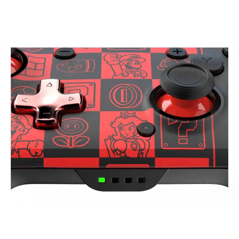 PDP REMATCH GLOW Juoda, Žalia, Raudona belaidė valdymo pultelė Nintendo Switch, Nintendo Switch OLED