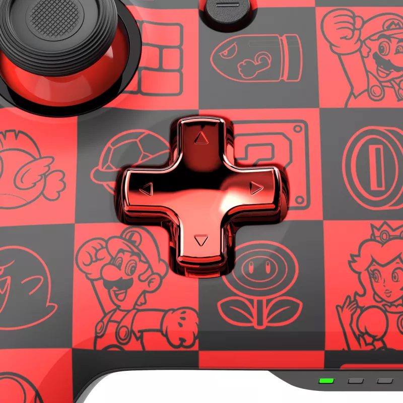 PDP REMATCH GLOW Juoda, Žalia, Raudona belaidė valdymo pultelė Nintendo Switch, Nintendo Switch OLED
