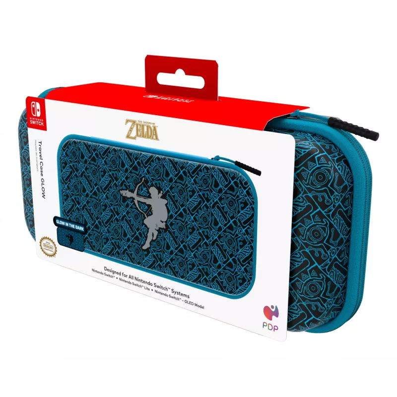 PDP Travel Case GLOW Sheikah Shoot, nešiojimo dėklas, skirta Nintendo Switch, Nintendo Switch Lite, Nintendo Switch – OLED Model