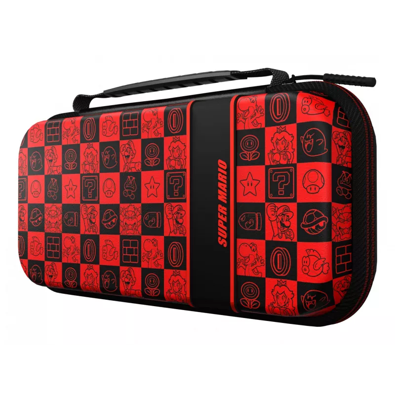 PDP Travel Case Plus GLOW Super Icon apsauginis dėklas, skirtas Nintendo Switch, Switch Lite, Switch – OLED modelis