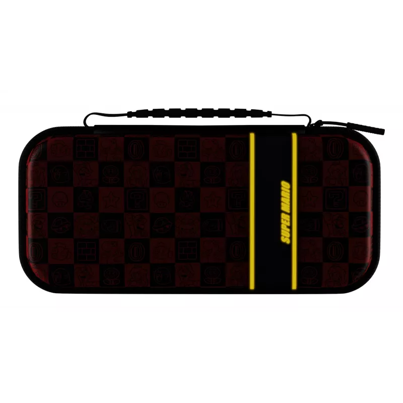 PDP Travel Case Plus GLOW Super Icon apsauginis dėklas, skirtas Nintendo Switch, Switch Lite, Switch – OLED modelis