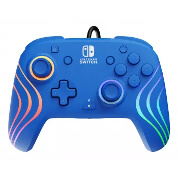 PDP Afterglow Wave Blue USB žaidimų pultas Analogue / Digital, skirtas Nintendo Switch, Nintendo Switch OLED