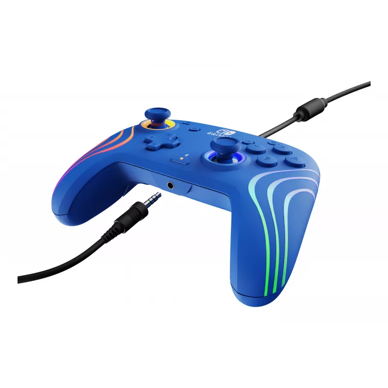 PDP Afterglow Wave Blue USB žaidimų pultas Analogue / Digital, skirtas Nintendo Switch, Nintendo Switch OLED