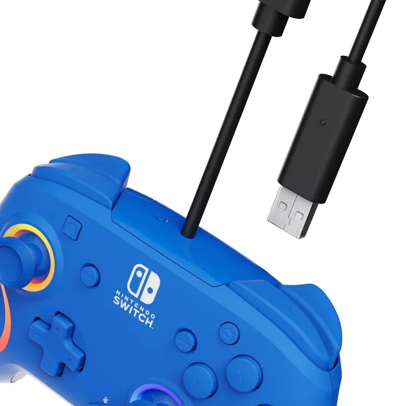 PDP Afterglow Wave Blue USB žaidimų pultas Analogue / Digital, skirtas Nintendo Switch, Nintendo Switch OLED