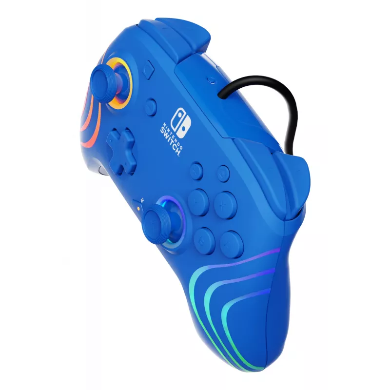 PDP Afterglow Wave Blue USB žaidimų pultas Analogue / Digital, skirtas Nintendo Switch, Nintendo Switch OLED