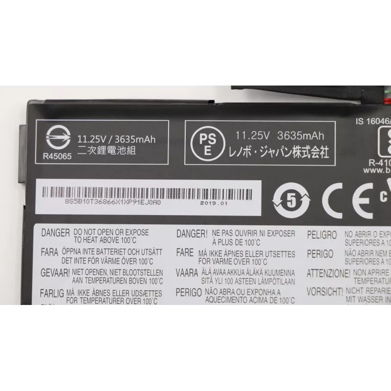 Baterija Lenovo 5B10T36866 11.25V 42Wh 3 elementų keitimas suderinamiems Lenovo nešiojamiesiems kompiuteriams