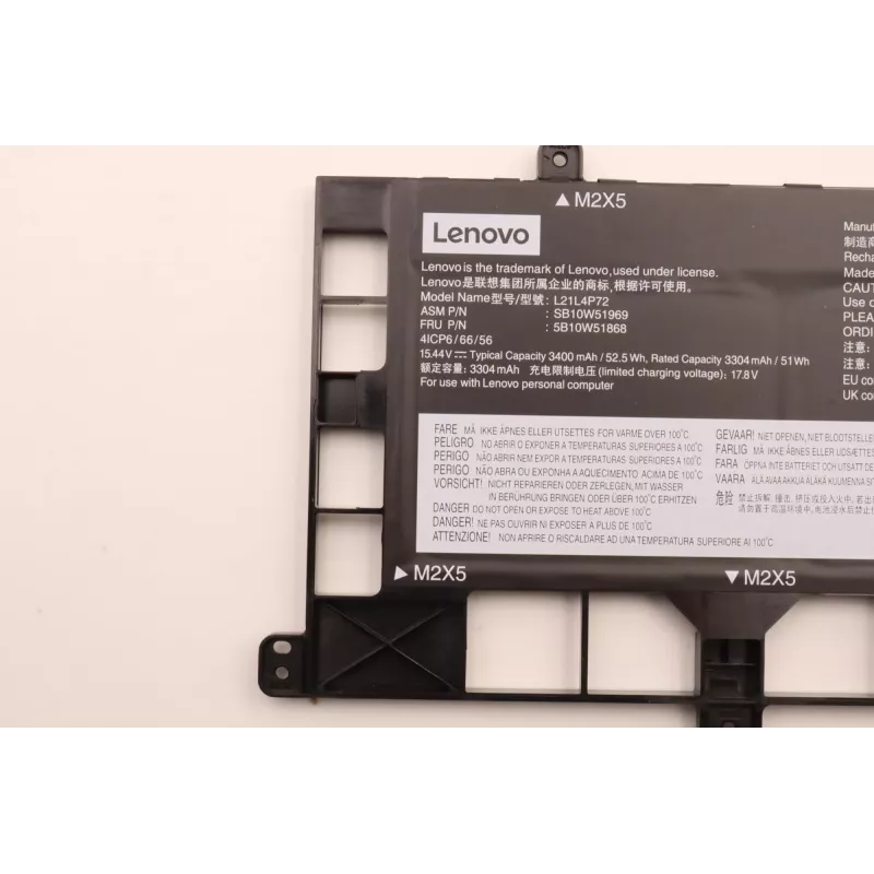 Vidinė nešiojamojo kompiuterio baterija Lenovo 5B10W51868 4 celės 52,5 Wh