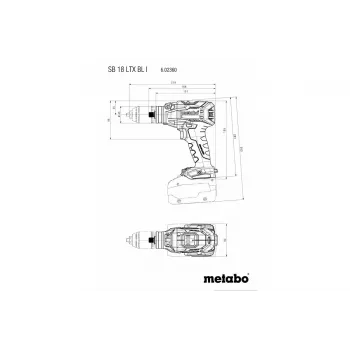 Akumuliatorinis pistoletinis grąžtas Metabo SB 18 LTX BL I