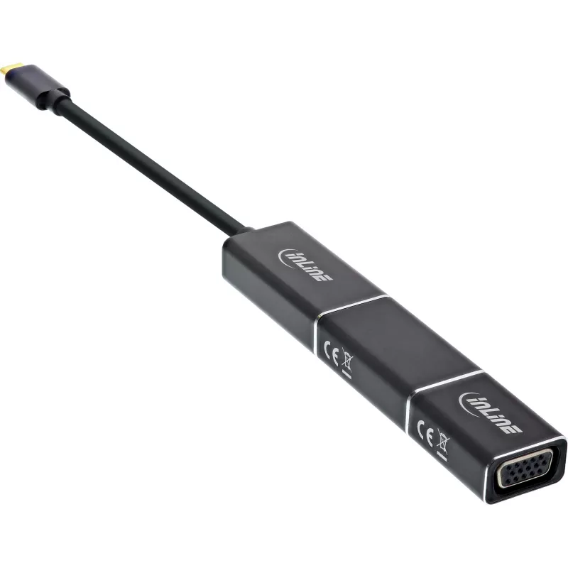 InLine USB ekrano keitiklių rinkinys 6-in-1, 4K/60Hz juodas