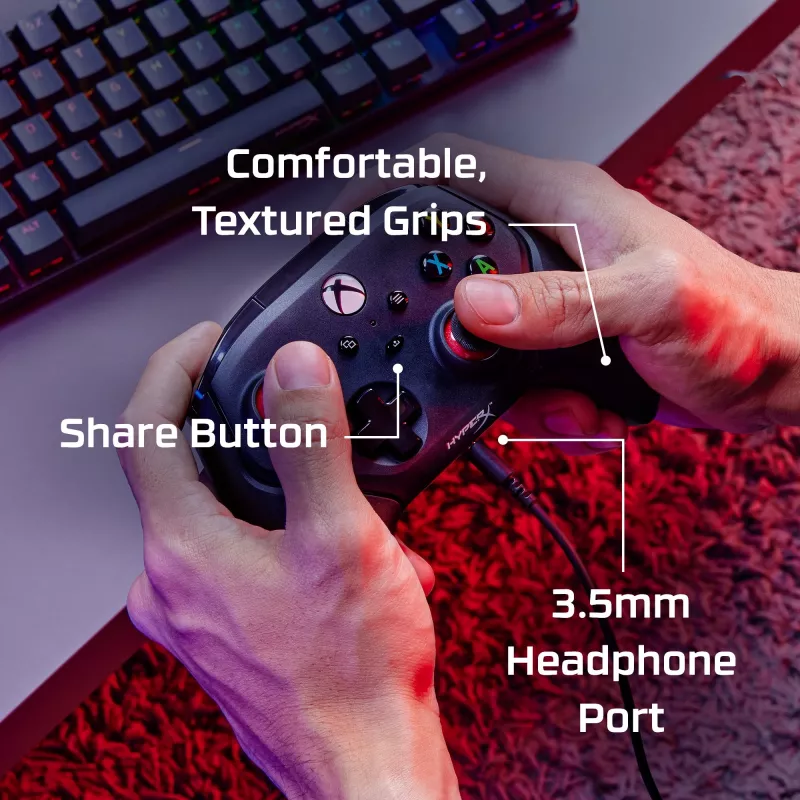 Žaidimų pultas HyperX Clutch Gladiate 6L366AA juodas USB laidinis PC Xbox One Series S X