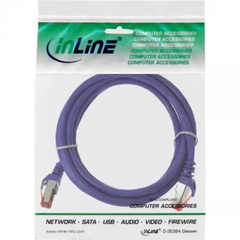 Patch laidas InLine Cat6 S/FTP PiMF RJ-45–RJ-45 250MHz PVC Violetinis 1,5m