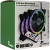 Inter-Tech Argus RS-04 RGB ventiliatorių rinkinys, 3x 120 mm su 50 cm LED juosta ir nuotolinio valdymo pulteliu, juodas