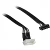 Inter-Tech Argus RS-04 RGB ventiliatorių rinkinys, 3x 120 mm su 50 cm LED juosta ir nuotolinio valdymo pulteliu, juodas