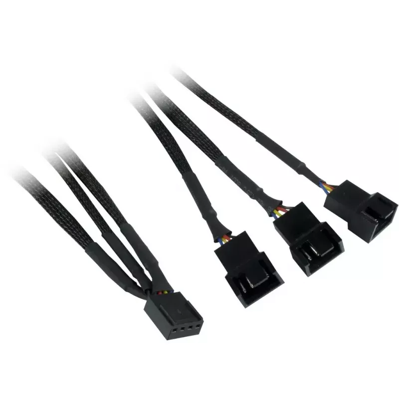 Inter-Tech Argus RS-04 RGB ventiliatorių rinkinys, 3x 120 mm su 50 cm LED juosta ir nuotolinio valdymo pulteliu, juodas
