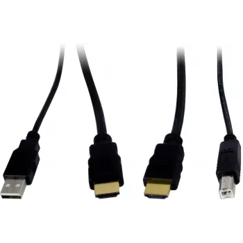 INTER-TECH KT-150H KVM sąsajos adapteris RJ-45 (šeimininkas) į HDMI išvestį, laidinis, maks. 1980×1080, metalinis, juodas