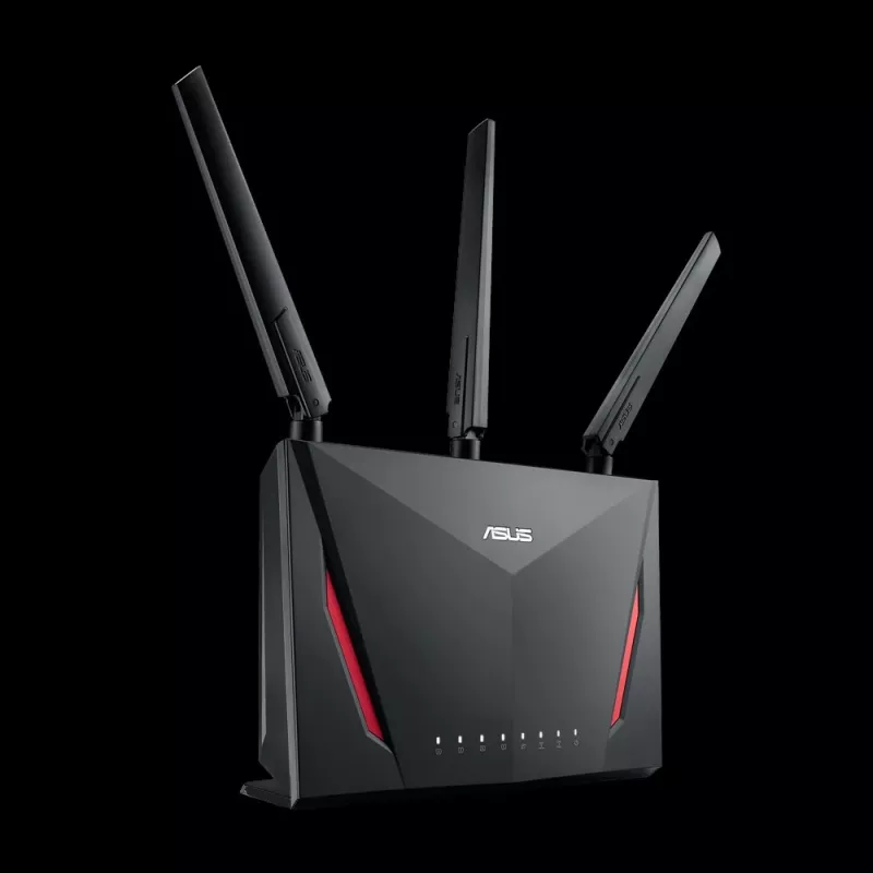 Stalininis belaidis maršrutizatorius ASUS RT-AC2900, dviejų juostų 2,4/5 GHz, Wi-Fi 5 (802.11ac), 2917 Mbps, Gigabit Ethernet, 4 LAN prievadai, USB, 4 antenos