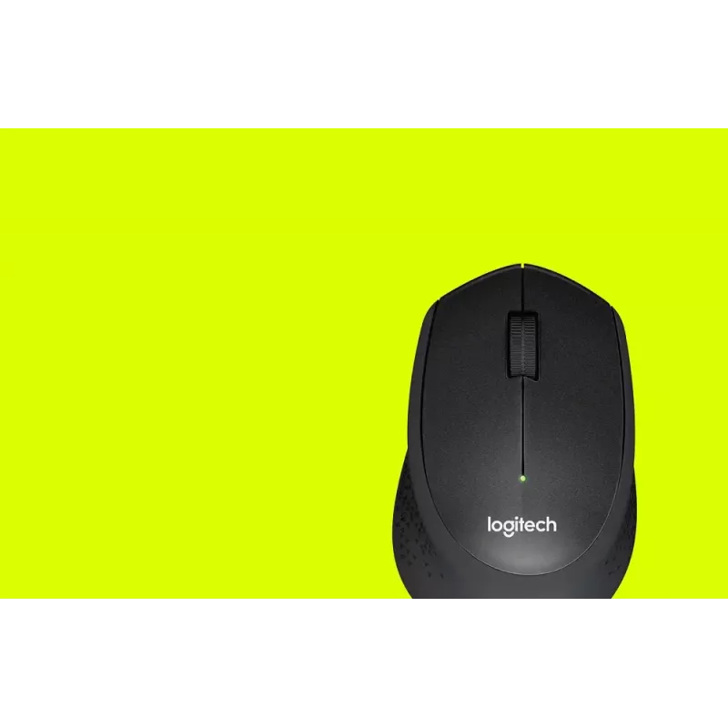 Pelė Logitech M330 SILENT PLUS – belaidė RF, dešinei rankai, 1000 DPI, 3 mygtukai, slinkimo ratukas, juoda, maitinama baterija