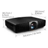 BenQ W5850 standartinio fokusavimo projektorius, 2600 ANSI liumenų, DLP, UHD 4K (3840x2160), 3D, juodas