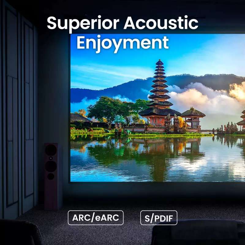 BenQ W5850 standartinio fokusavimo projektorius, 2600 ANSI liumenų, DLP, UHD 4K (3840x2160), 3D, juodas
