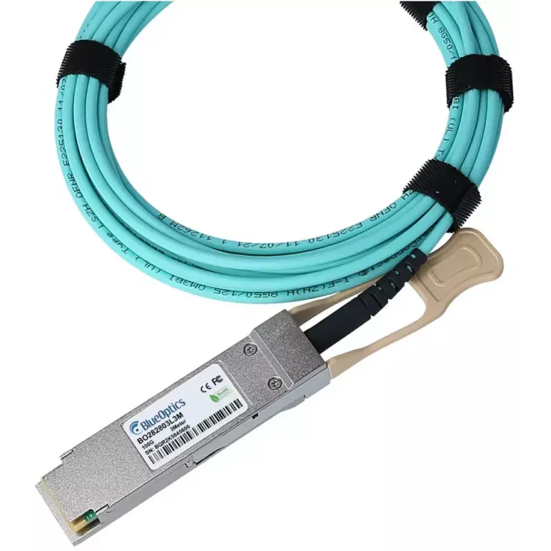 BlueOptics 9MJK9-BO aktyvus optinis kabelis InfiniBand 3 m QSFP aqua