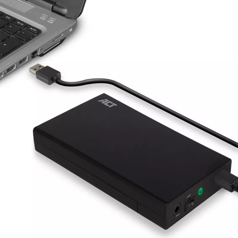 Išorinis HDD/SSD dėklas ACT AC1405 3.5 colio SATA USB 3.2 Gen1 juodas