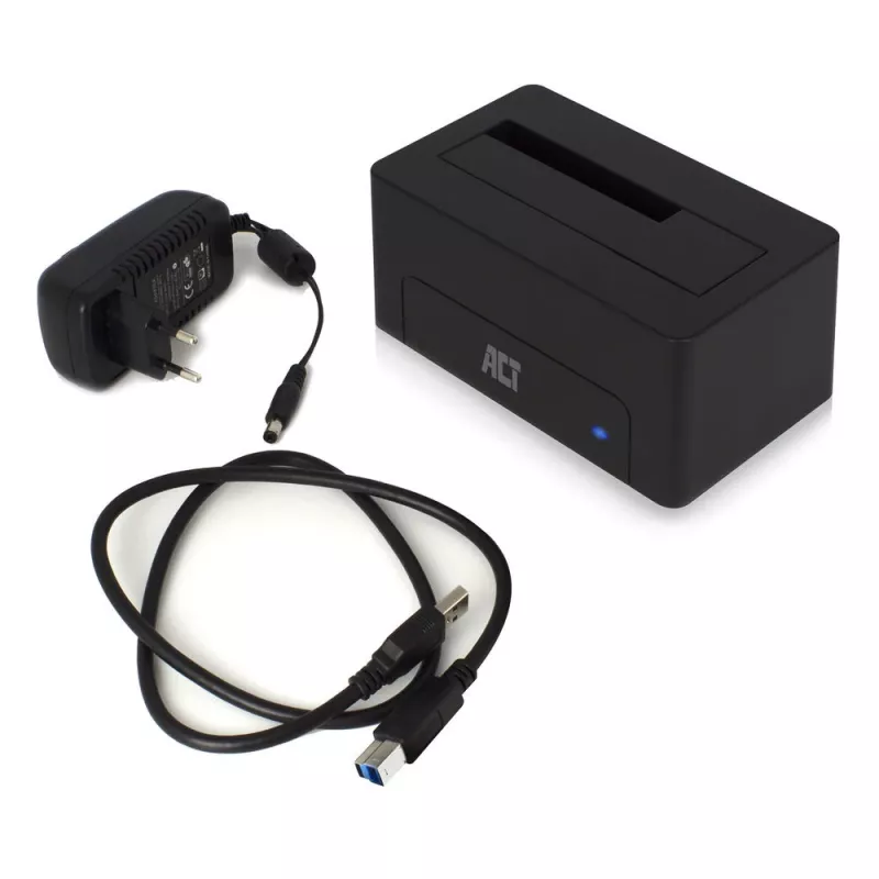 ACT 2.5 colio / 3.5 colio SATA HDD / SSD dokavimo stotelė USB 3.2 Gen1 juoda