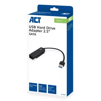 ACT USB adapterio kabelis prie 2,5 colio SATA HDD/SSD AC1510 0,15 m Juoda
