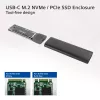 SSD korpusas ACT AC1615 USB-C M.2 NVMe PCIe 10 Gbit/s juodas