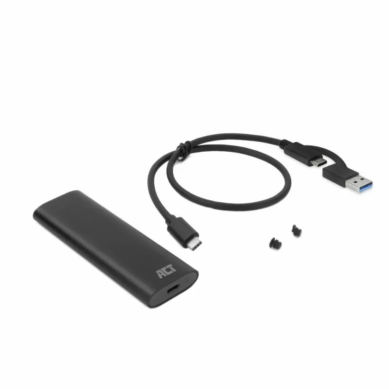 SSD korpusas ACT AC1615 USB-C M.2 NVMe PCIe 10 Gbit/s juodas