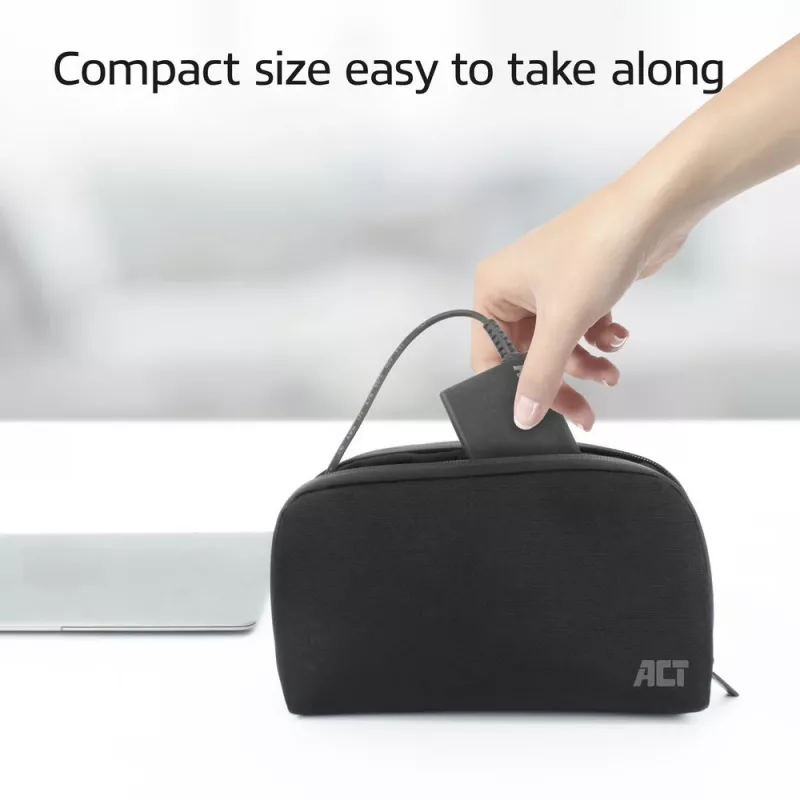 ACT AC2005 USB-C nešiojamojo kompiuterio kroviklis, Power Delivery profiliai, 65 W