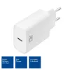 ACT kompaktiškas USB-C įkroviklis 20 W greitasis įkrovimas vidaus universalus baltas