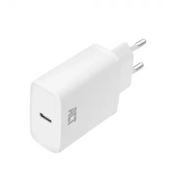 ACT kompaktiškas USB-C įkroviklis 20 W greitasis įkrovimas vidaus universalus baltas