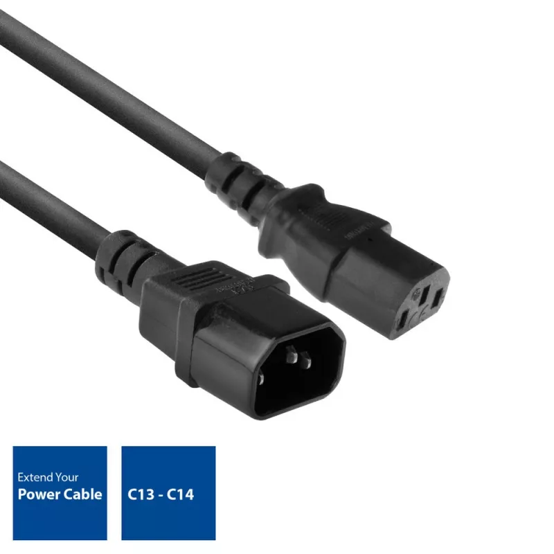 Maitinimo laidas C13 C14 juodas 1,8 m ACT Powercord