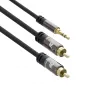 ACT 5 m aukštos kokybės garso jungiamasis kabelis 1x 3,5 mm stereo kištukas - 2x RCA kištukas